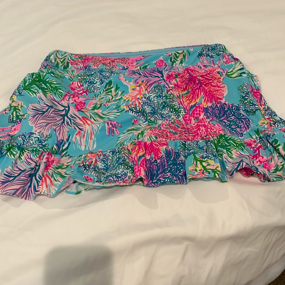 LILLY PULITZER LUXLETIC CASCADIA SKORT CELESTIAL BLUE size small like new